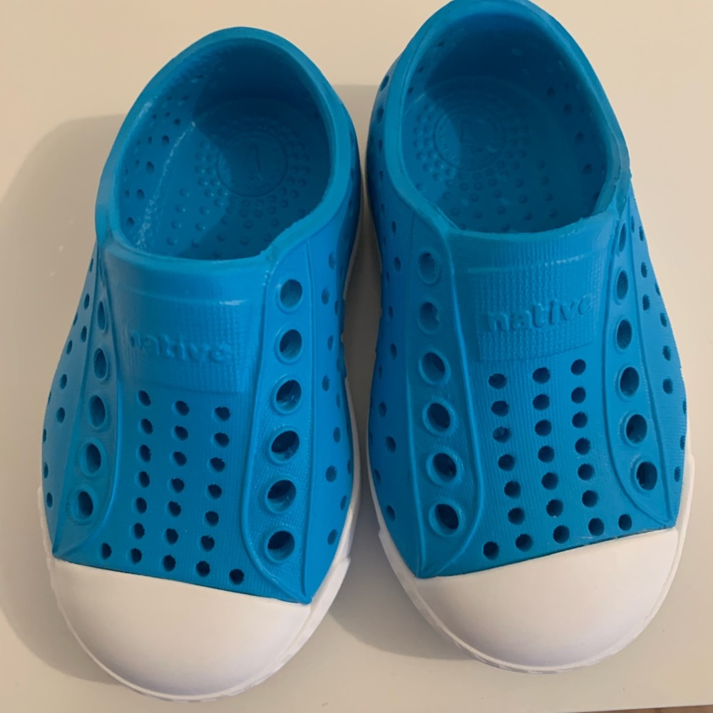 Native blue baby shoes , size 4